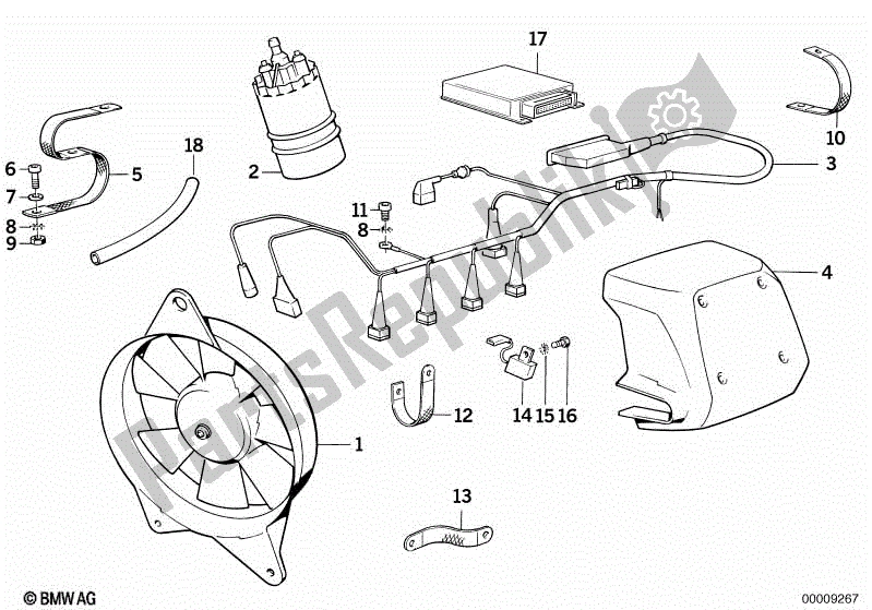 Todas las partes para Kit Antiinterferencias de BMW K 100  589 1000 1984 - 1996