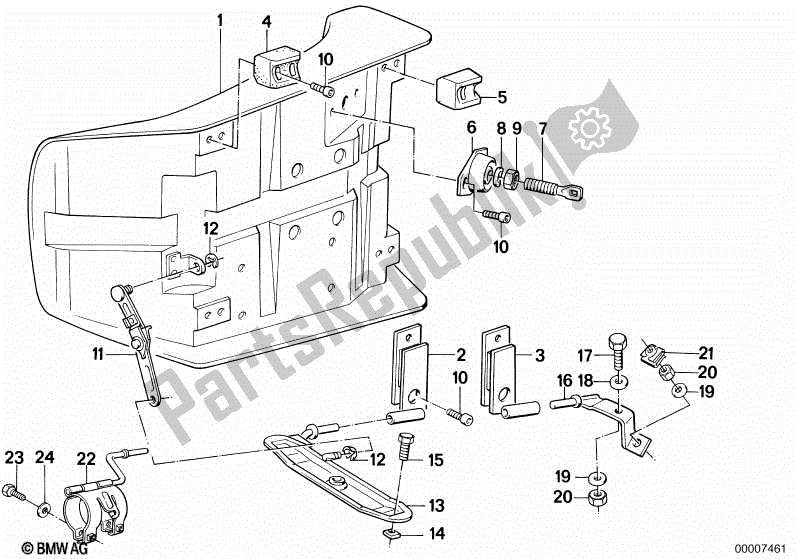 All parts for the Bench Seat, Officials Utility of the BMW K 100  589 1000 1984 - 1996