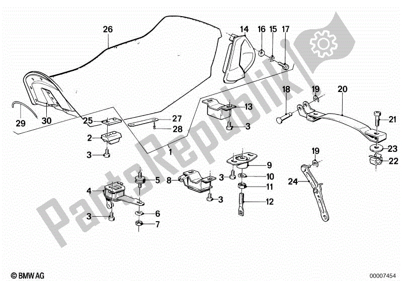 Todas las partes para Banqueta de BMW K 100  589 1000 1984 - 1996