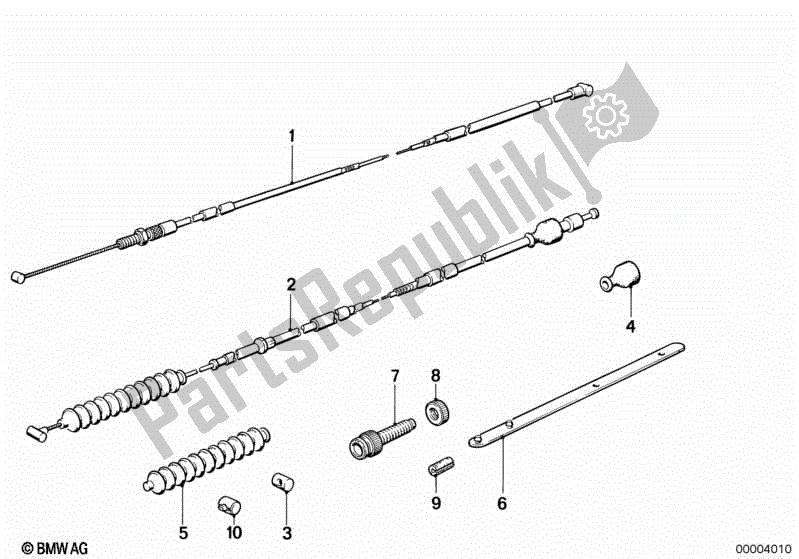 Todas las partes para Cable Bowden de BMW K 100  589 1000 1984 - 1996