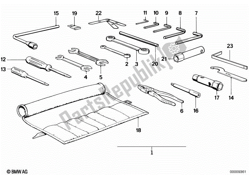 Todas las partes para Herramienta De Coche de BMW K 100  589 1000 1984 - 1996