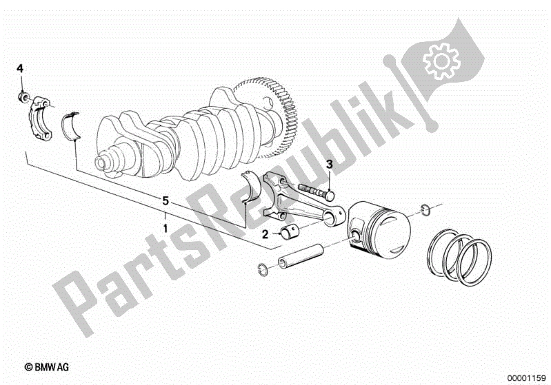 Todas las partes para Biela de BMW K 100  589 1000 1984 - 1996