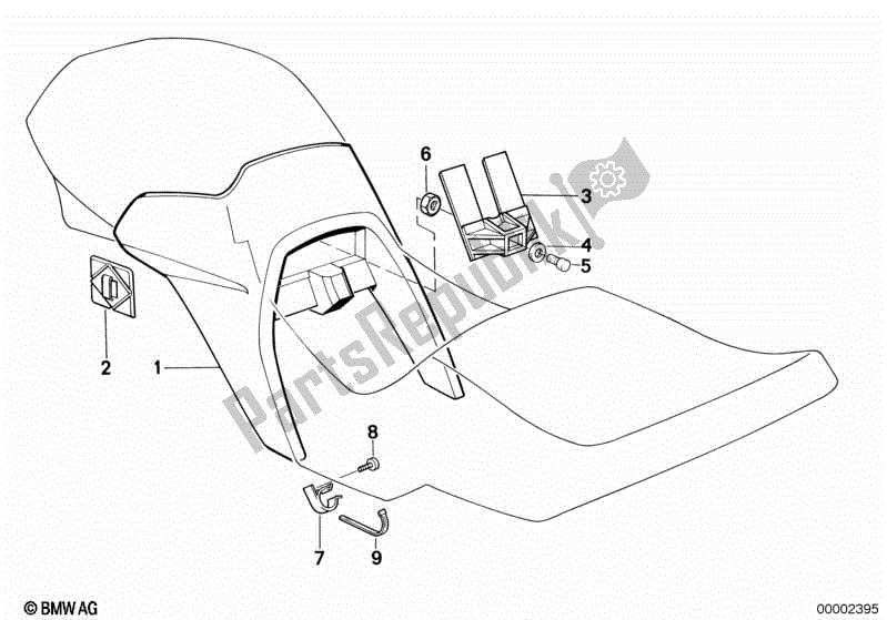 Todas las partes para Tapa Del Tanque De Combustible de BMW K 100  589 1000 1984 - 1996