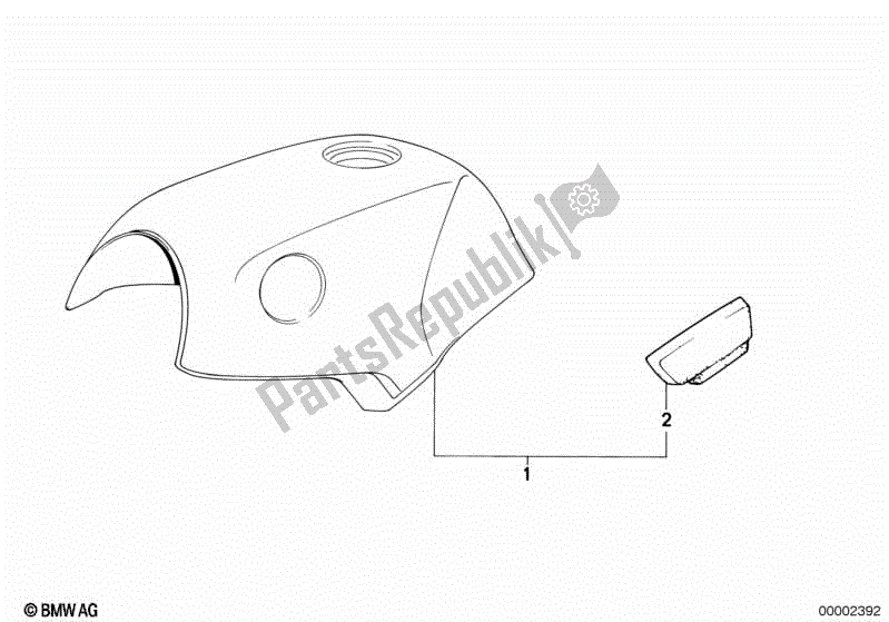 Todas las partes para Depósito De Combustible / Rodilleras de BMW K 100  589 1000 1984 - 1996