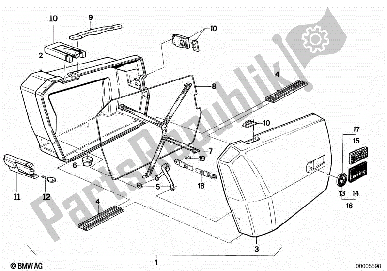 Todas las partes para Caso Integral de BMW K 100  589 1000 1984 - 1996