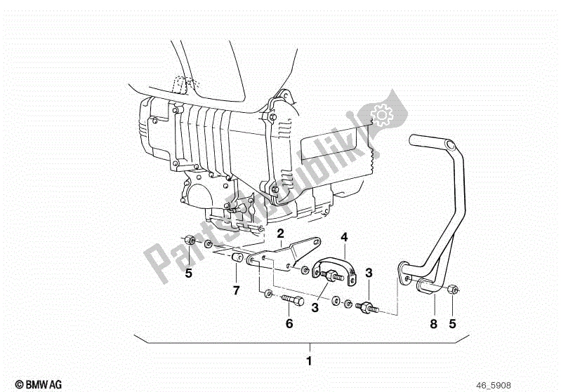 Todas las partes para Kit De Modificación F Barra De Seguridad, Catalizador de BMW K 100  589 1000 1984 - 1996