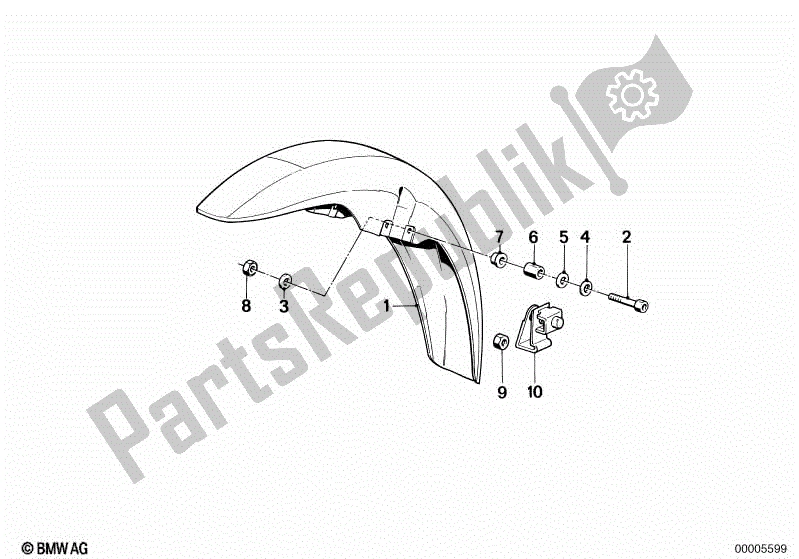 Todas las partes para Guardabarros Delantero de BMW K 100  589 1000 1984 - 1996