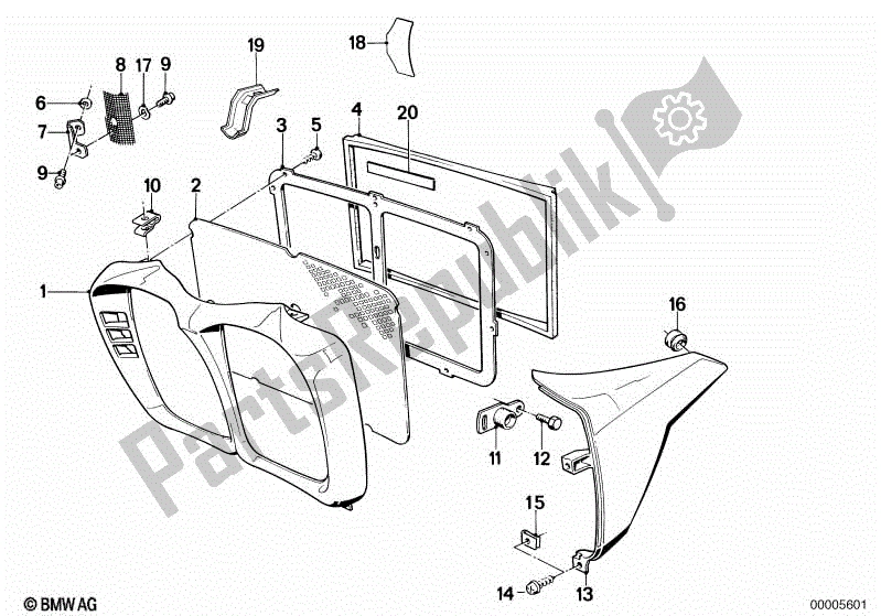 Todas las partes para Embellecedor Del Radiador de BMW K 100  589 1000 1984 - 1996