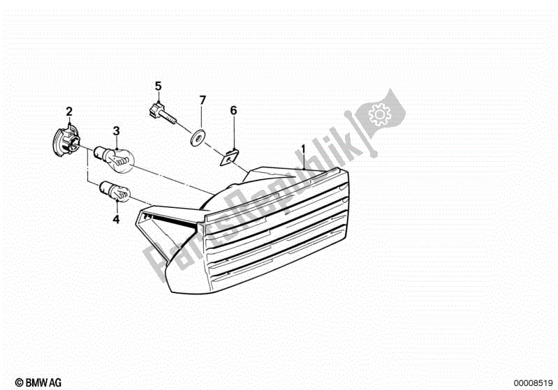 Todas las partes para Luz Trasera de BMW K 100  589 1000 1984 - 1996