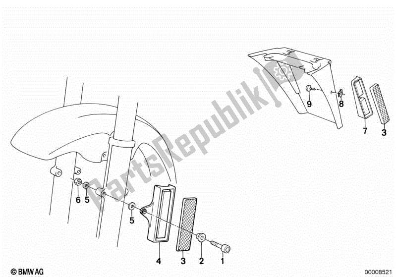 Todas las partes para Reflectores de BMW K 100  589 1000 1984 - 1996