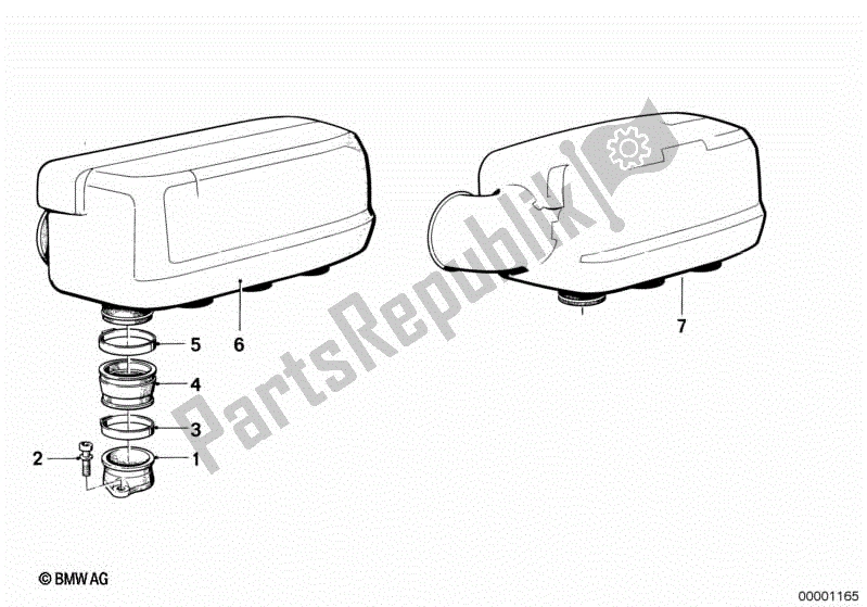 Todas las partes para Colector De Aire / Colector De Entrada de BMW K 100 LT  589 1000 1986 - 1991