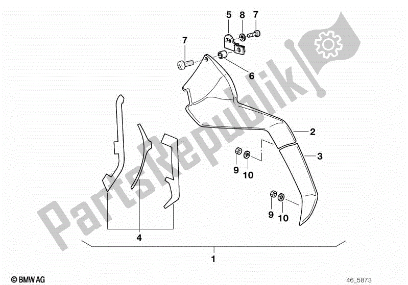 Todas las partes para Kit De Modificación De Spoiler De Confort de BMW K 100 LT  589 1000 1986 - 1991