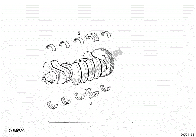 Todas las partes para Cigüeñal de BMW K 100 LT  589 1000 1986 - 1991