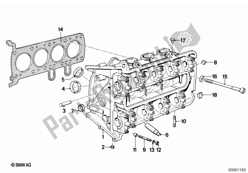 Todas las partes para Cabeza De Cilindro de BMW K 100 LT  589 1000 1986 - 1991