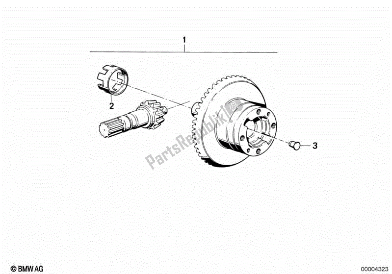 Todas las partes para Conjunto De Engranajes Diferenciales de BMW K 100 LT  589 1000 1986 - 1991