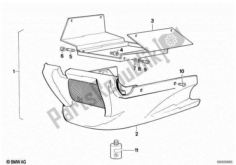 Todas las partes para Spoiler Del Motor de BMW K 100 LT  589 1000 1986 - 1991