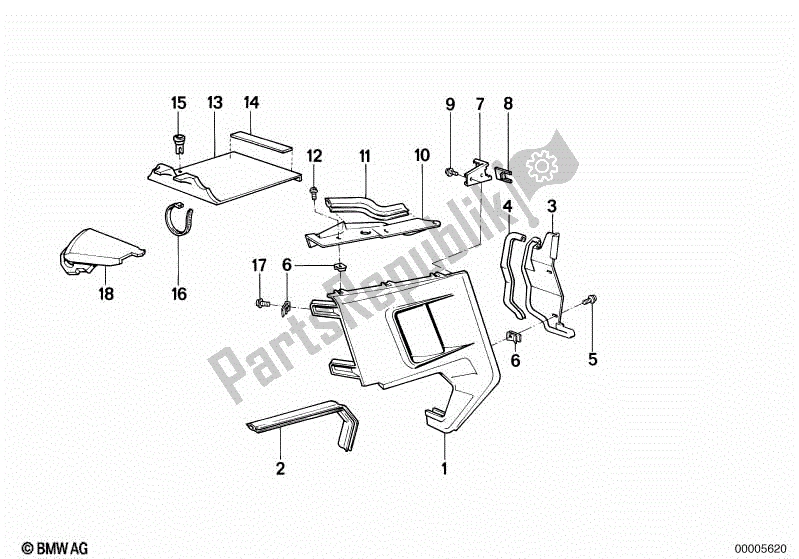 Todas las partes para Sección Lateral Del Carenado de BMW K 100 LT  589 1000 1986 - 1991