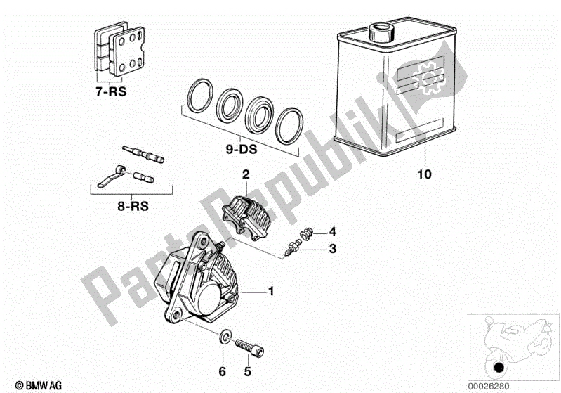 Todas las partes para Freno De Rueda Delantera de BMW K 100 LT  589 1000 1986 - 1991