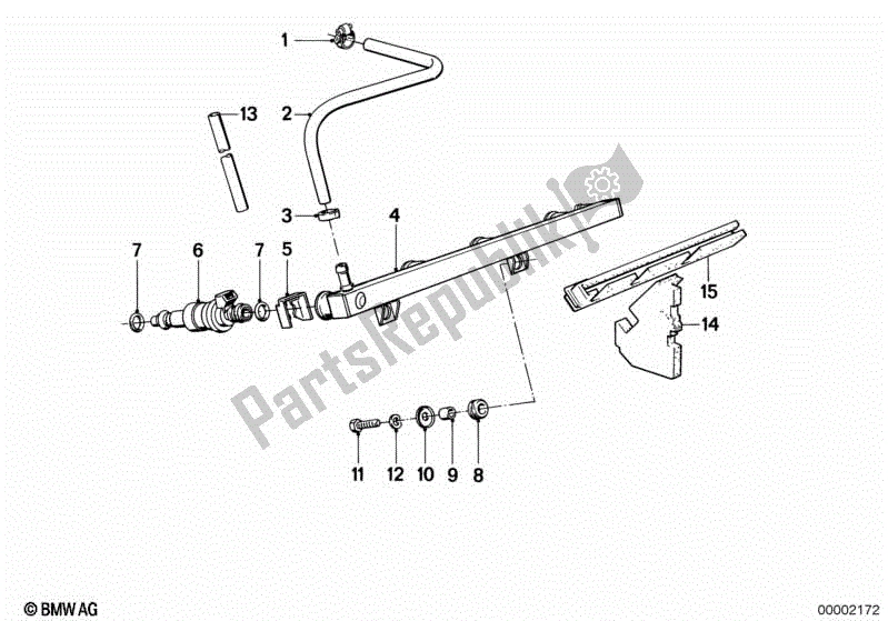 Todas las partes para Sistema De Inyección De Combustible / Válvula De Inyección de BMW K 100 LT  589 1000 1986 - 1991