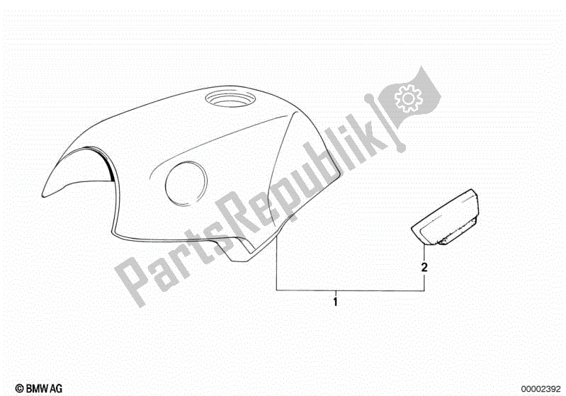 Todas las partes para Depósito De Combustible / Rodilleras de BMW K 100 LT  589 1000 1986 - 1991