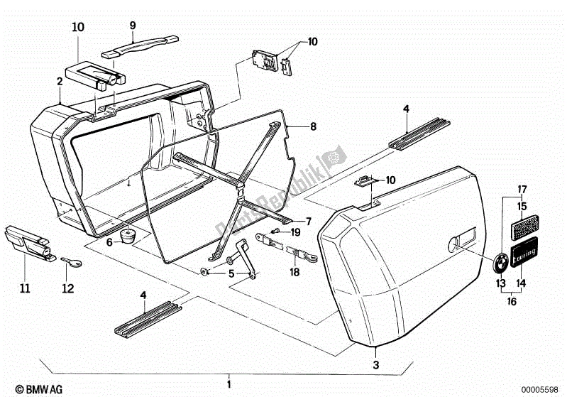 Todas las partes para Caso Integral de BMW K 100 LT  589 1000 1986 - 1991