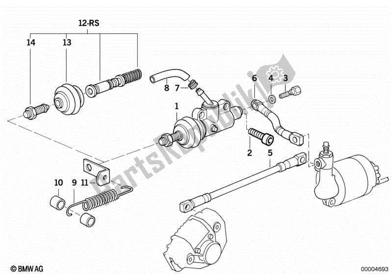 Todas las partes para Cilindro Maestro / Abs Trasero de BMW K 100 LT  589 1000 1986 - 1991