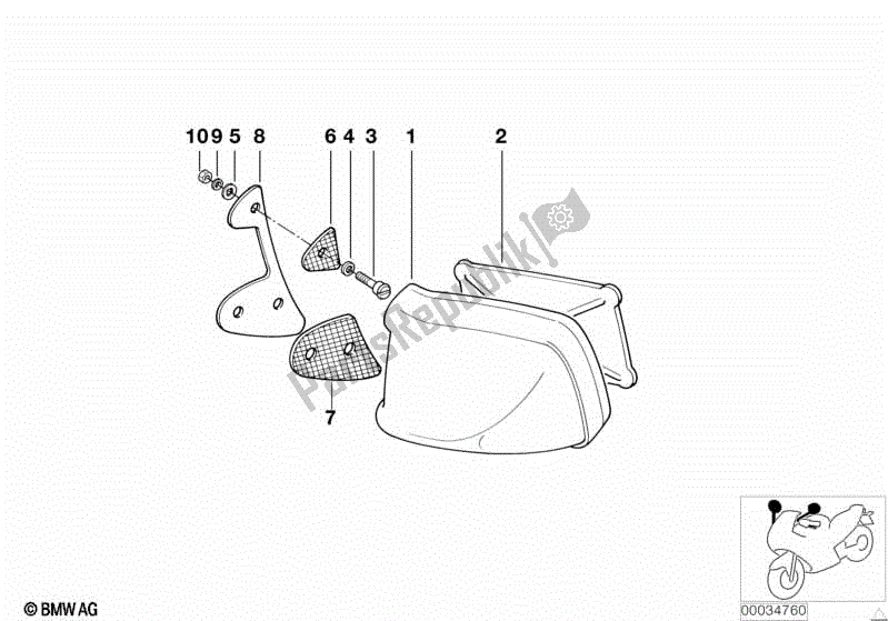 Todas las partes para Espejo de BMW K 100 LT  589 1000 1986 - 1991