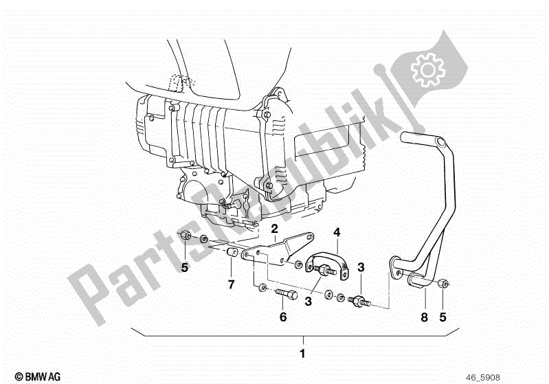 Todas las partes para Kit De Modificación F Barra De Seguridad, Catalizador de BMW K 100 LT  589 1000 1986 - 1991