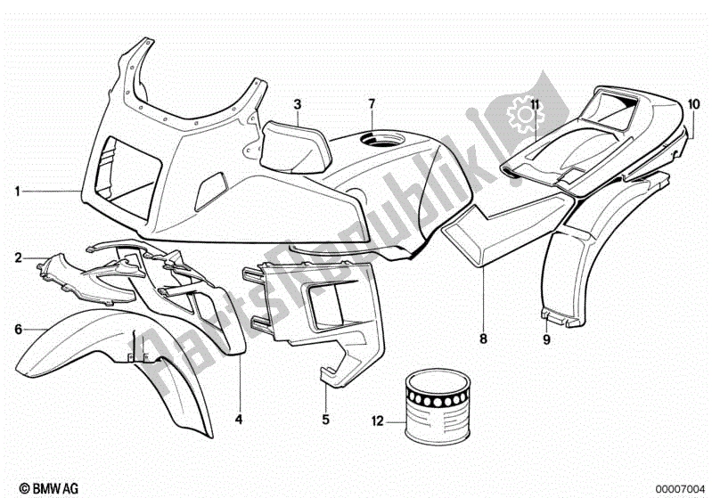 Todas las partes para Piezas Pintadas 576 Polaris de BMW K 100 LT  589 1000 1986 - 1991