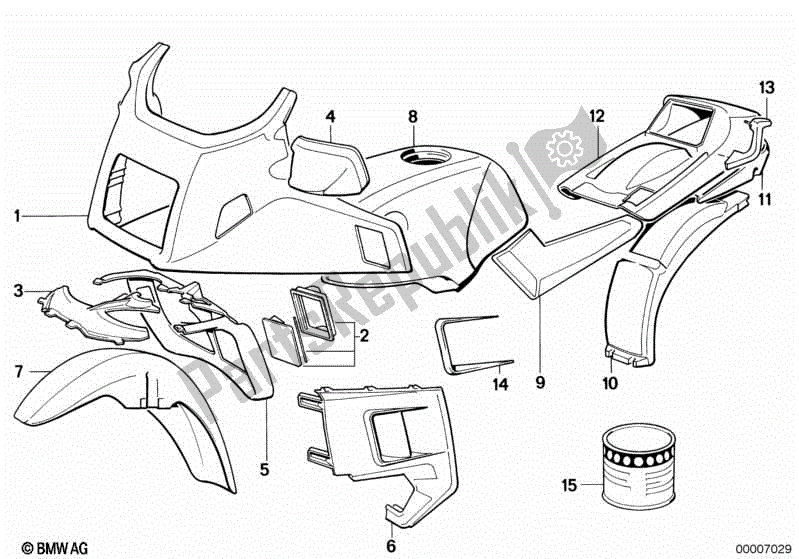 Todas las partes para Partes Pintadas 675 Putrefacción de BMW K 100 LT  589 1000 1986 - 1991