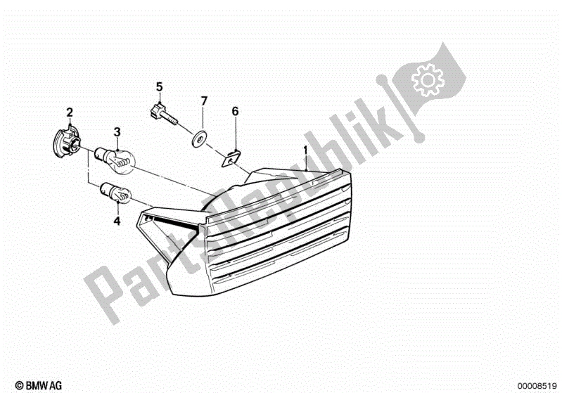 Todas las partes para Luz Trasera de BMW K 100 LT  589 1000 1986 - 1991