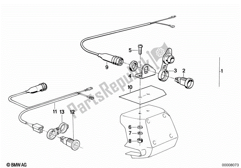 Todas las partes para Kit De Reequipamiento, Enchufe de BMW K 100 LT  589 1000 1986 - 1991