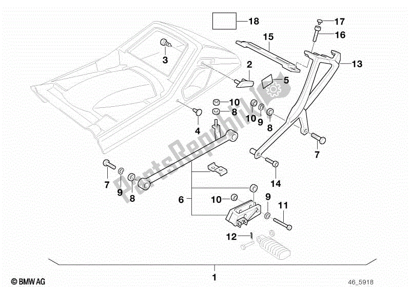 Todas las partes para Kit De Reequipamiento, Soporte De Maleta Superior de BMW K 100 LT  589 1000 1986 - 1991