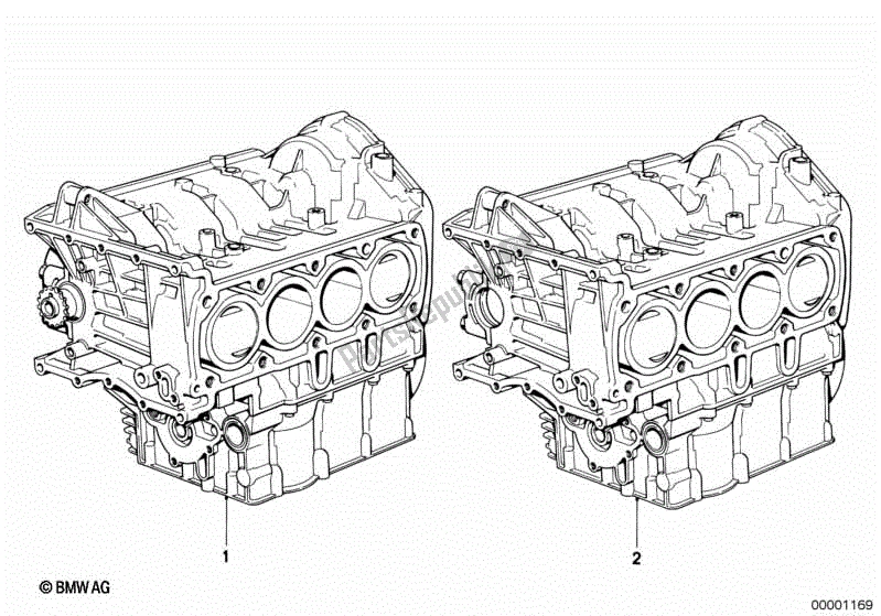 Todas las partes para Motor Corto / Cárter Con Pistones de BMW K 100 LT  589 1000 1986 - 1991