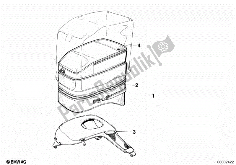 Todas las partes para Bolsa De Tirantes de BMW K 100 LT  589 1000 1986 - 1991