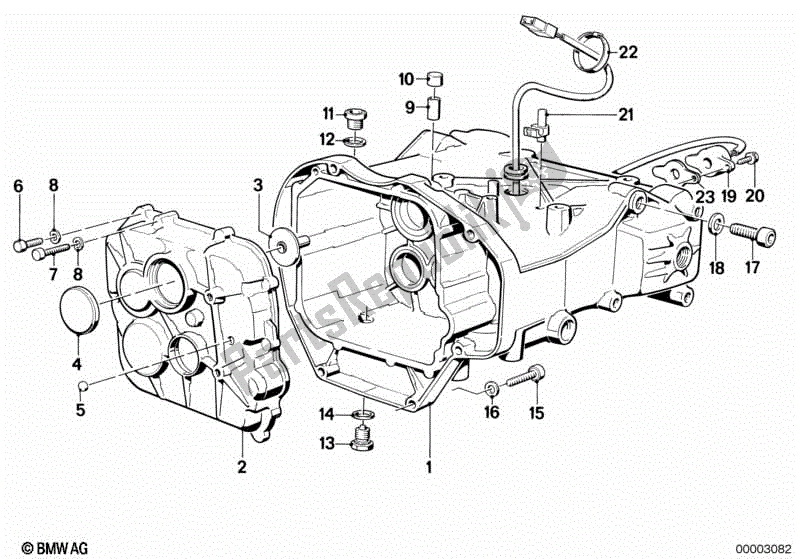 Todas las partes para Caja De Transmisión / Montaje. Piezas / Juntas de BMW K 100 LT  589 1000 1986 - 1991