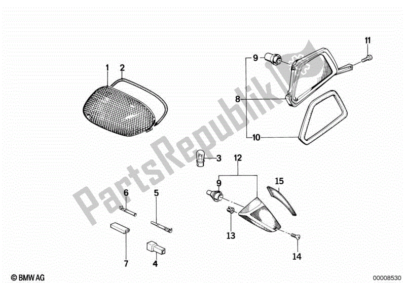 Todas las partes para Indicador De Giro de BMW K 100 LT  589 1000 1986 - 1991