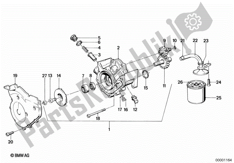 Todas las partes para Bomba De Agua / Bomba De Aceite - Filtro De Aceite de BMW K 100 LT  589 1000 1986 - 1991