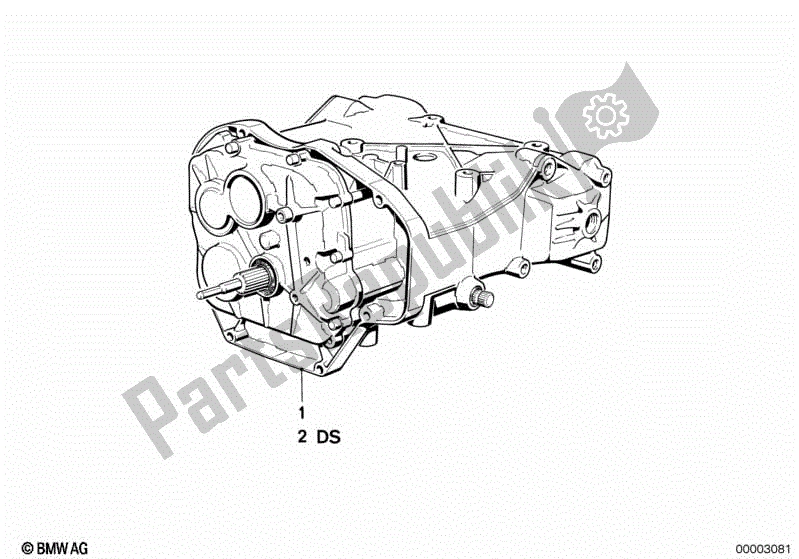 All parts for the 5-gear Transmission of the BMW K 100 RS  589 1000 1984 - 1989