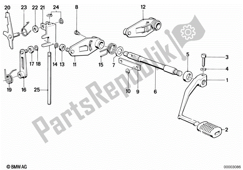 All parts for the 5-speed Transmission Shifting Parts of the BMW K 100 RS  589 1000 1984 - 1989