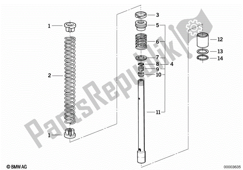 Toutes les pièces pour le Absorbeur du BMW K 100 RS  589 1000 1984 - 1989