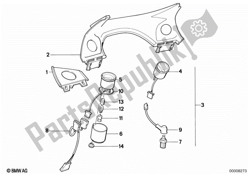 All parts for the Additional Instruments of the BMW K 100 RS  589 1000 1984 - 1989