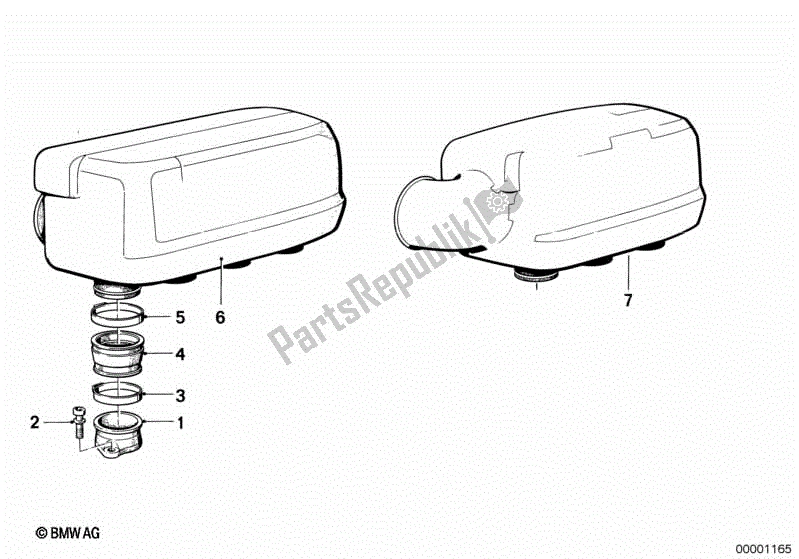 Toutes les pièces pour le Collecteur D'air / Collecteur D'admission du BMW K 100 RS  589 1000 1984 - 1989