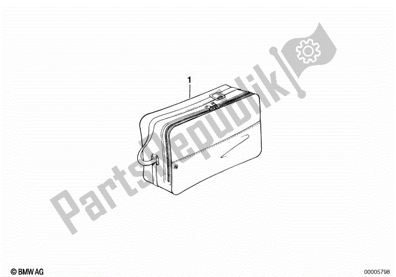 All parts for the Bag For Top Case of the BMW K 100 RS  589 1000 1984 - 1989