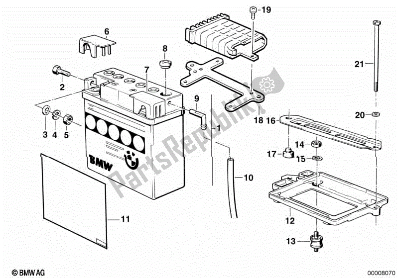 Toutes les pièces pour le Batterie du BMW K 100 RS  589 1000 1984 - 1989