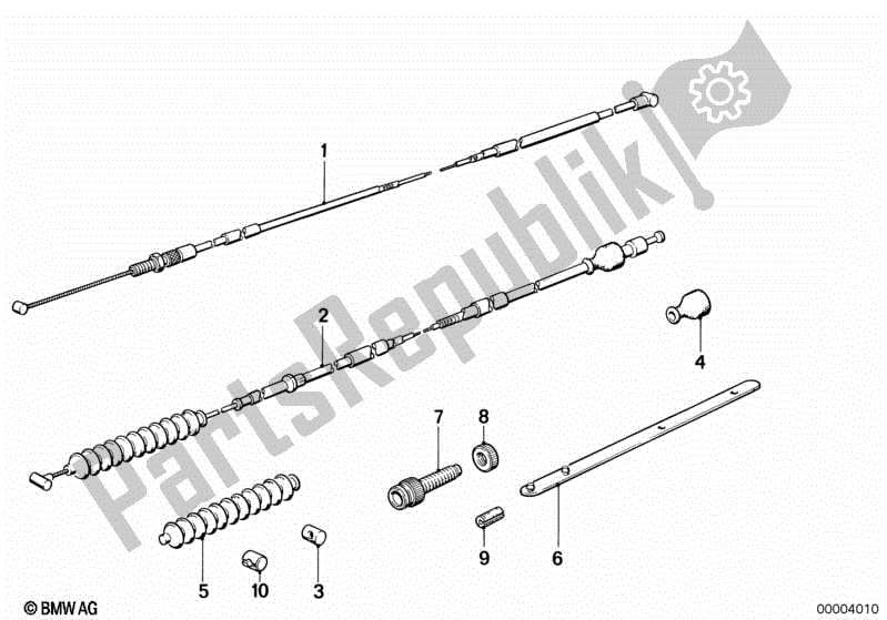 Toutes les pièces pour le Câble Bowden du BMW K 100 RS  589 1000 1984 - 1989