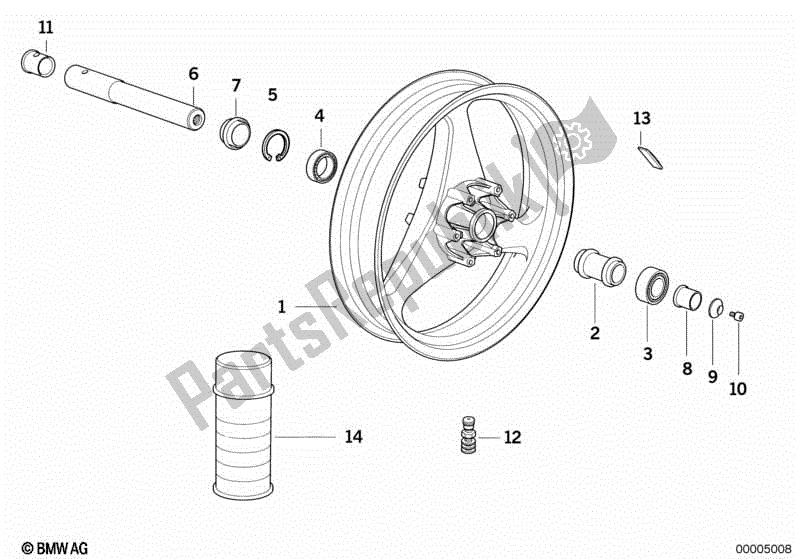 Toutes les pièces pour le Jante En Fonte, Avant du BMW K 100 RS  589 1000 1984 - 1989