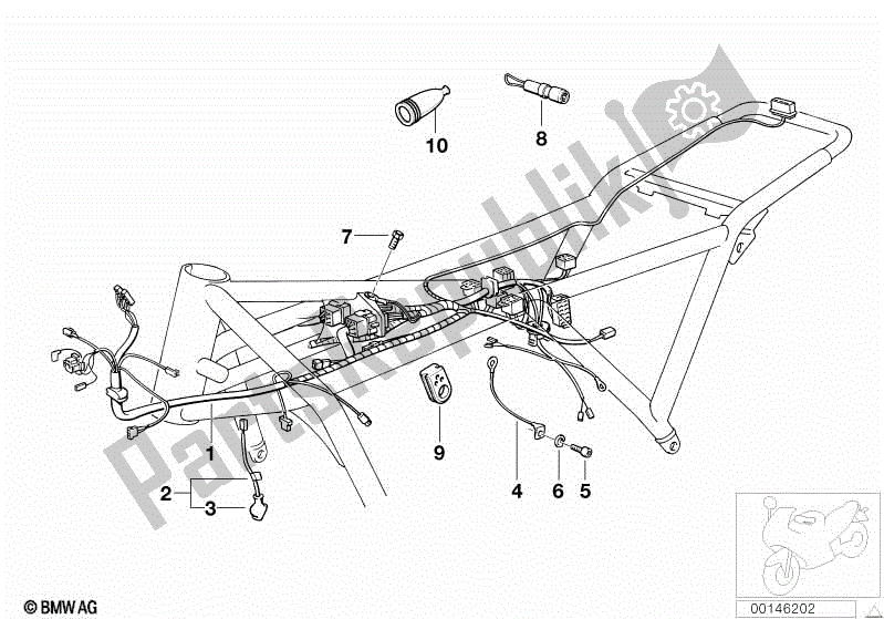 Todas las partes para Arnés De Cableado Del Chasis de BMW K 100 RS  589 1000 1984 - 1989