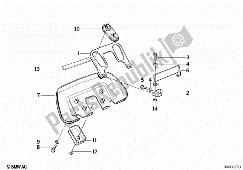 All parts for the Dashboard Support of the BMW K 100 RS  589 1000 1984 - 1989