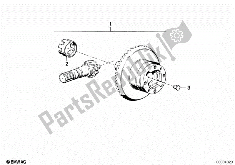 Toutes les pièces pour le Ensemble D'engrenages Différentiels du BMW K 100 RS  589 1000 1984 - 1989